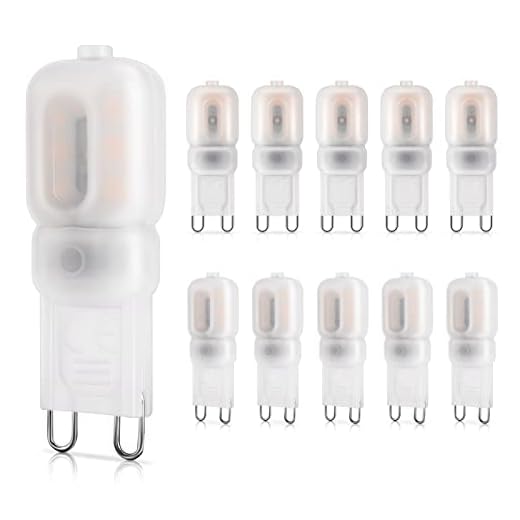 DiCUNO 3W G9 LED-lampa, 250 lumen, Varmvit 2700K, Nite dimbar, Ersättning för 28W/30W halogenlampa, 220-240V, Energibesparande G9 mini liten LED-lampa, 10 Stycken