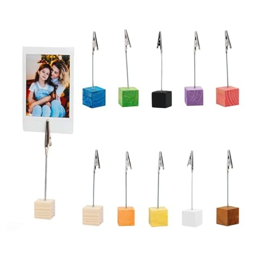 10 Stück Fotohalter mit Klammern,Fotoständer,Memo Clip Halter,Postkartenhalter,Kartenhalter Holz,Zettelhalter,Tischkartenhalter,Fotoaufsteller Tisch,Bilderhalter Notizhalter für Hausdekoration,Büro