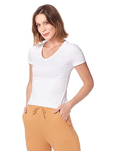 Blusa Malwee Baby Look Feminino, Branco, M