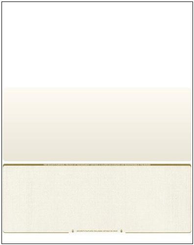 Business Voucher Check Stock - Computer Laser Checks - 500 Sheets, Check on Bottom, Gold Diamond