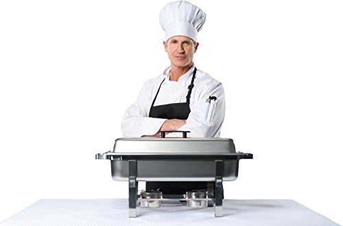 Tiger Chef 8 Quart Full Size Stainless Steel Chafer And 3 1/3Rd Size Chafing Dishes Food Pans And Cool-Touch Plastic On Top #TOP1