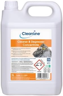 Cleanline Cleaner & Degreaser Concentrate, 5L, Powerful Cleaning for Hard Surfaces, Non-Perfumed, Non-Tainting Formula