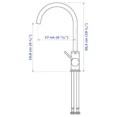 Grifo mezclador GLYPEN efecto acero inoxidable
