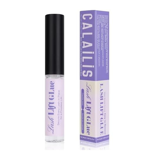 CALAILIS Wimpernlifting Kleber, Starker Klebriger Lash Lifting Kleber für Lash Lifting und Curling, Keine Reizung und Geruchlose Wimpernwelle Kleber Löst Sich Schnell in Wasser, 5ml