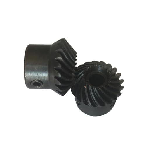 Bevel Gear Pinion Hardware Mechanical 15 18 20 22 25 30 Teeth 1.5 Module 1.5M 45# Steel 90 Degree Tapered Wheel Pinion Pilot Bore Helical Spiral Bevel Gear(1Pair 20 Teeth)