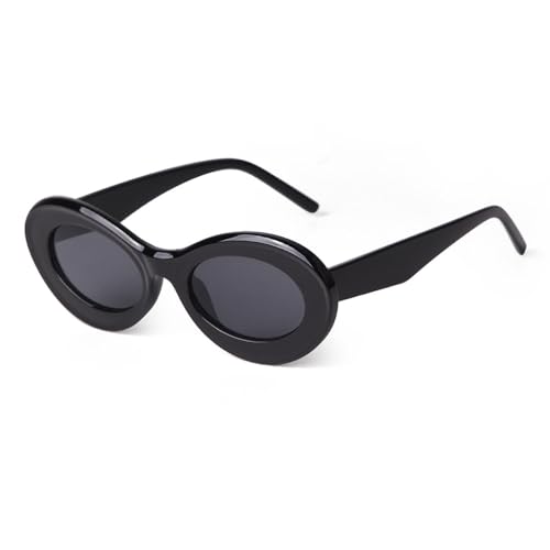 Lunettes de soleil ovales femmes rétro verres marron UV400