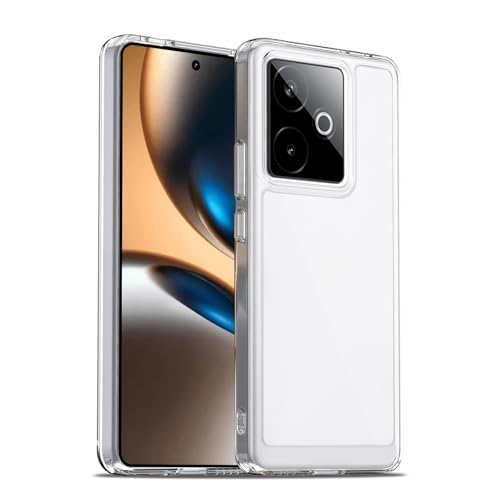 Liisooka Funda para Realme GT 7/GT 7T 5G, Militar de Protección contra Caídas, Anti-Amarillo, Antiarañazos, Carcasa Trasera de PC Duro, Case Ultrafina a Prueba de Golpes, Transparente