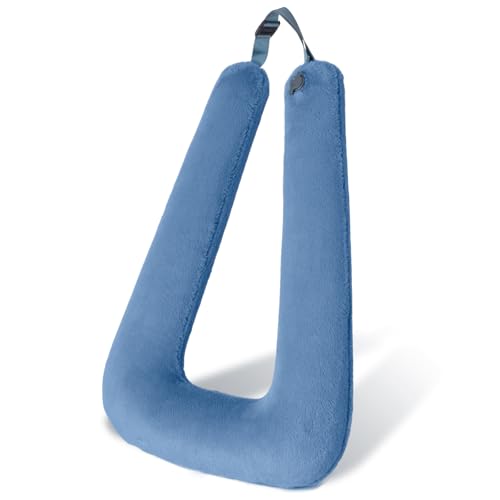 Image of Keemall Inflatable Neck Pillow for Kids - Portable Car Air Pillow for Kid Car Seat Sleeping, Safe U-Shape Air Pillow for Flight Travel, Blue Kids /Adult Travel Neck Pillow