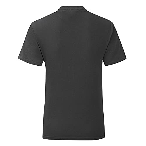 Fruit of the Loom Herren Regular Fit T-Shirt Heavy Cotton Tee Shirt 5 pack, Schwarz (Black), XL