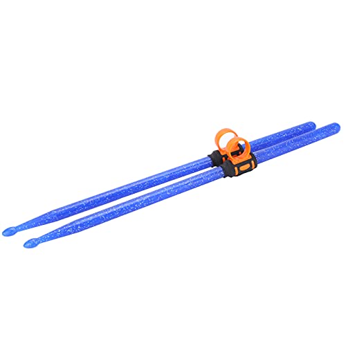 Baquetas de plástico con manga para dedos para principiantes – Baquetas ligeras para niños y adultos que aprenden a tocar batería, compatibles con pads de práctica y kits miniatura 4