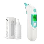 Thermometer Baby Thermometer for Adults & Kids 3-Color Fever Alarm Digital Ear Thermometer Accuracy 1s Reading 40 Sets Memory ℃/℉ Switchable units Backlight LCD Mute Mode with Disposable Probe Covers