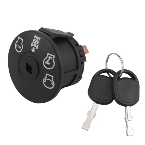 Erato Interruptor de encendido para cortacésped interruptor de encendido para tractor cortacésped con 2 llaves repuesto para cortacésped 532193350, 193350, 6900 49P1