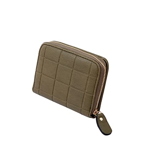 Green Mini Wallet for Women Zipper Closure Coin Purse for Girls Small Change Purse for Women