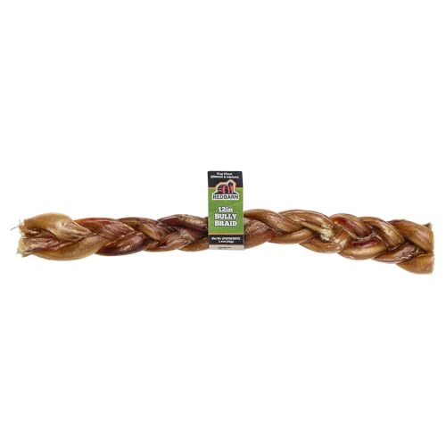 Redbarn 12" Braided Bully Sticks for Dogs, Pack of 1