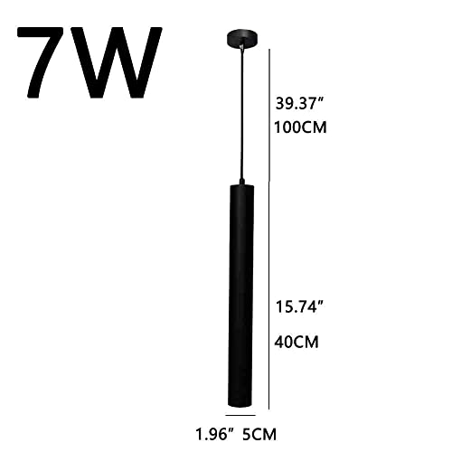 Lámpara de tubo largo LED minimalista con iluminación descendente puntual 3