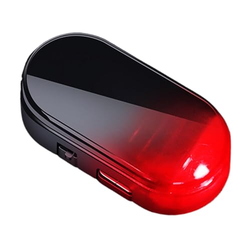 Alarmanlage Dummy Simuliert Solarenergie im Auto | Sicherheits-LED Blinklicht LED Diebstahlsicherung | Zubehör für Sicherheit der Autos | Einfache Klebemontage Warnmeldung
