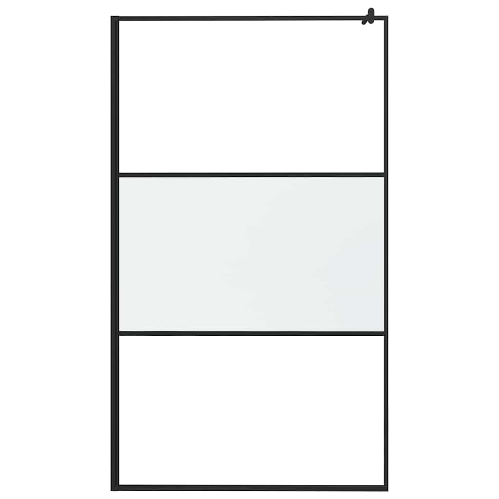 Parete doccia Walk-In 115 x 195 cm, vetro ESG, nero