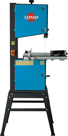 LEMAN - Sierra de Cinta SRU355 para Madera y Metales No Ferrosos con Pedestal | Motor 900W | Cinta 2490 mm | Corte hasta 205 mm de Altura | 2 Velocidades | Ø Volantes 350 mm