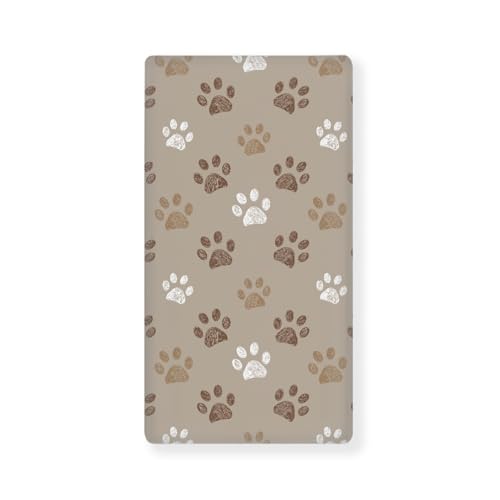 Streeyiu Brown Dog Paws Baby Crib Sheets for Boys...
