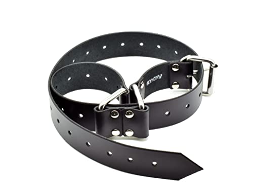 Preimum Leather Bondage Hobble Belt - Wrist, Ankle BDSM Restrains also functions as Fashion Belt