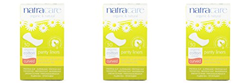 Pack Of 3 : (3 PACK) - Natracare Natural Panty Liners Curved | 30s | 3 PACK - SUPER SAVER - SAVE MONEY