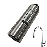 Cabezal de Grifo de Cocina Extraible G1/2, Alcachofa y Aireador con Modo Chorro y Ducha, Función Ahorro de Agua Antissalpicaduras Compatible con Instalación Estándar