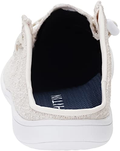 Whitin Men's Extra Wide Width Barefoot Slip On Slippers Canvas Stretch Sox Clogs Shoes Mules Sneakers Size 8 Zero Drop Backless Warm Casual Outdoor Flat Backless Moccasin Beige 41 #TOP4