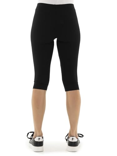 Leggings de algodón elástico Leone Basic para mujer en color negro regular 4