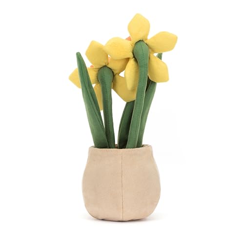 Jellycat Amuseables Daffodil Pot Stuffed Toy, 12 inches - Plant & Flower Plush - Fun Décor & Gift - Image 3
