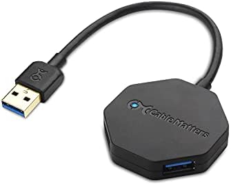 Cable Matters Ultra Mini 4 Port USB Hub (USB 3.0 Hub, USB 3 Hub)