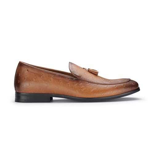 Image of Ferro Aldo Men's Premium Moc Toe Loafers | Casual & Dress Styles with Tassels & Horsebit Buckles