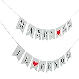Guirlande décorative pour demande en mariage : idéale pour les mariages d'automne, les demandes en mariage et autres décorations de fête. drapeau de mariage à suspendre