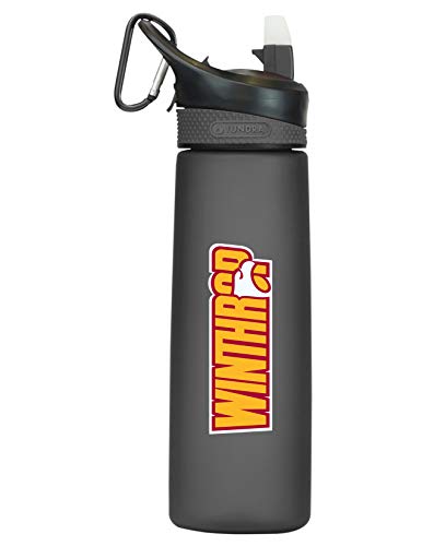 Winthrop University Tritan Plastic Frosted Sport Bottle, Design-1 - Black
