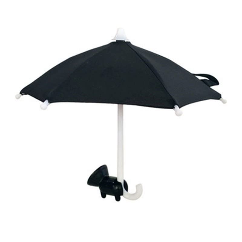 NTideaNTidea (2 Pack) Phone Umbrella for Sun Shade, Funny Phone Snap Finger Phone Stand Silicone Phone Holder with Umbrella and Suction Cup for Phone, Black