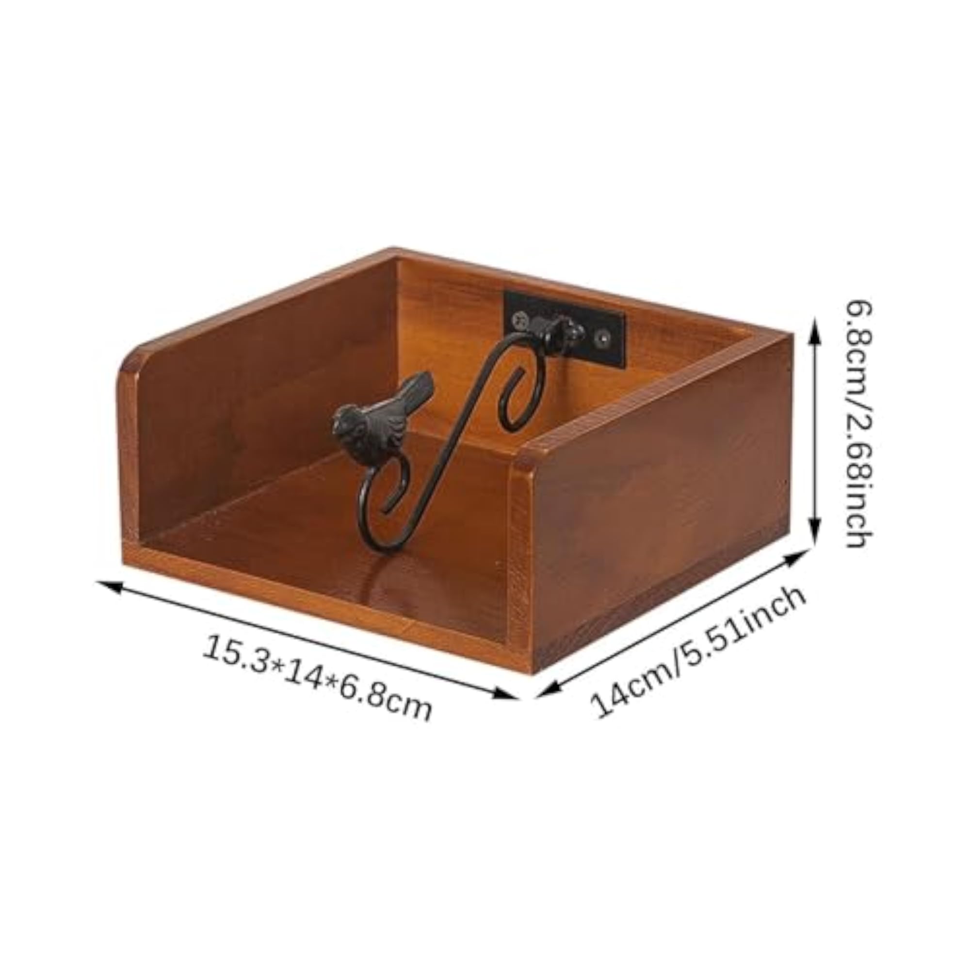 Retro Wooden Napkin Holder for Home