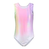 Girls Gymnastics Leotards Sparkling Dance Clothes Gradient Embroidery Sportswear 5-14 Years old...