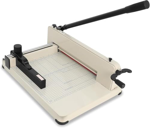 12 inch Paper Cutter Heavy Duty Guillotine Style by Hoqqf 400 Sheet Capacity Paper Trimmer Dual...