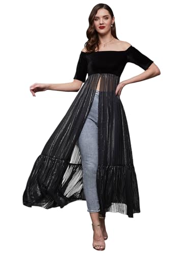 Image of Miss Chase Women's Off Shoulder Half Sleeves Maxi-Length Top