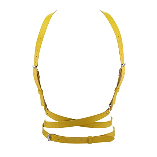 Women Girl Punk Leather Harness Belt Adjustable Goth Body Waist Belt Waist Straps Belt Accessories Belt