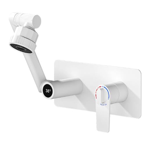 Robinet de lavabo en laiton mural avec thermostat de salle de bain haut de gamme