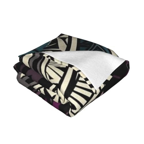 Couverture micro polaire géométrique 203x152 cm légère - 8