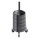 Soporte para platos de pesas Estante para placas de pesas móvil con rueda, soporte portátil para placas de peso olímpicas de 1,9/0,8 pulgadas de diámetro, barras de almacenamiento verticales para plac