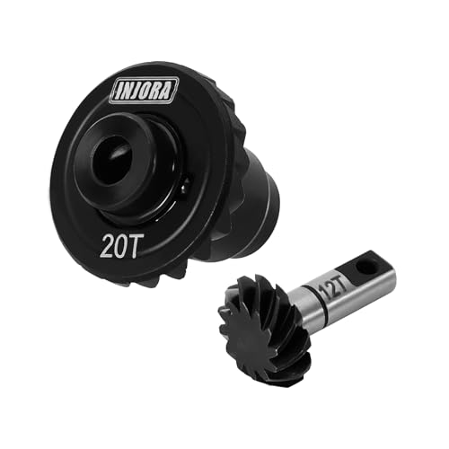 INJORA 20/12T Steel Alloy Helical Axle Overdrive Gear Set for 1/18 RC Crawler Redcat Ascent-18 Upgarde(1 Set)