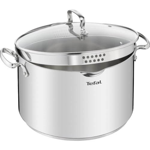 Edelstahl 18/10 Kochtopf Tefal Duetto+G7196455 28 cm Induktion 10 Liter Spülmaschinenfest