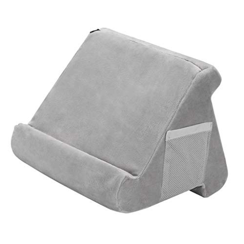 Image of Soft Pillow Stands for Tablet iPad Book Reader Holder Rest Cushion Gray Bed Pillows