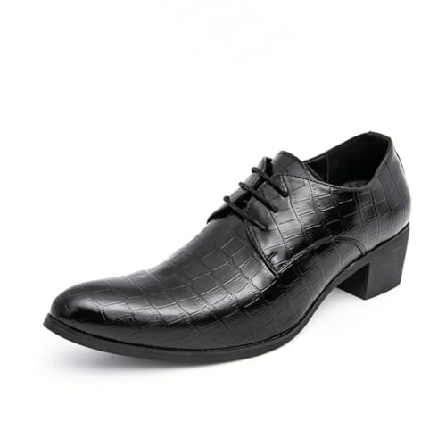 Men's Trendy Textured Dress Shoes, Fashion - Forward Formal Footwear - Perfect for Evening Events, Workdays & Daily Wear