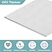 uxcell 3Pcs GR2 Titanium Plate Sheet, 100x100x2.5mm Titanium Alloy Metal Sheet for Industrial Machinery Metalworking (4