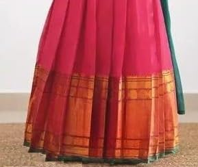Image of ZITON Women's Indian Traditional Kanjivaram Silk Pure Weaving Lehenga Choli Along With Dupatta And Blouse Piece, Half Saree (Unstitched)