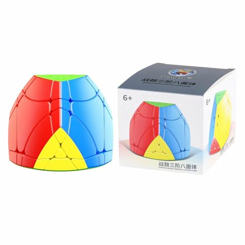 Image of SengSo War Drums 3x3 Shape Mod Speed Cube | 8-Axis Tapered Dome Design | Smooth 3-Layer Rotating Octahedron Mechanism, Vibrant Stickerless Brain Teaser Puzzle