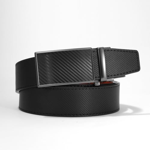 Mens Belt Leather Ratchet Belt, Dress Pants Jeans Click Belts for Men Casual Work Trim to Fit2